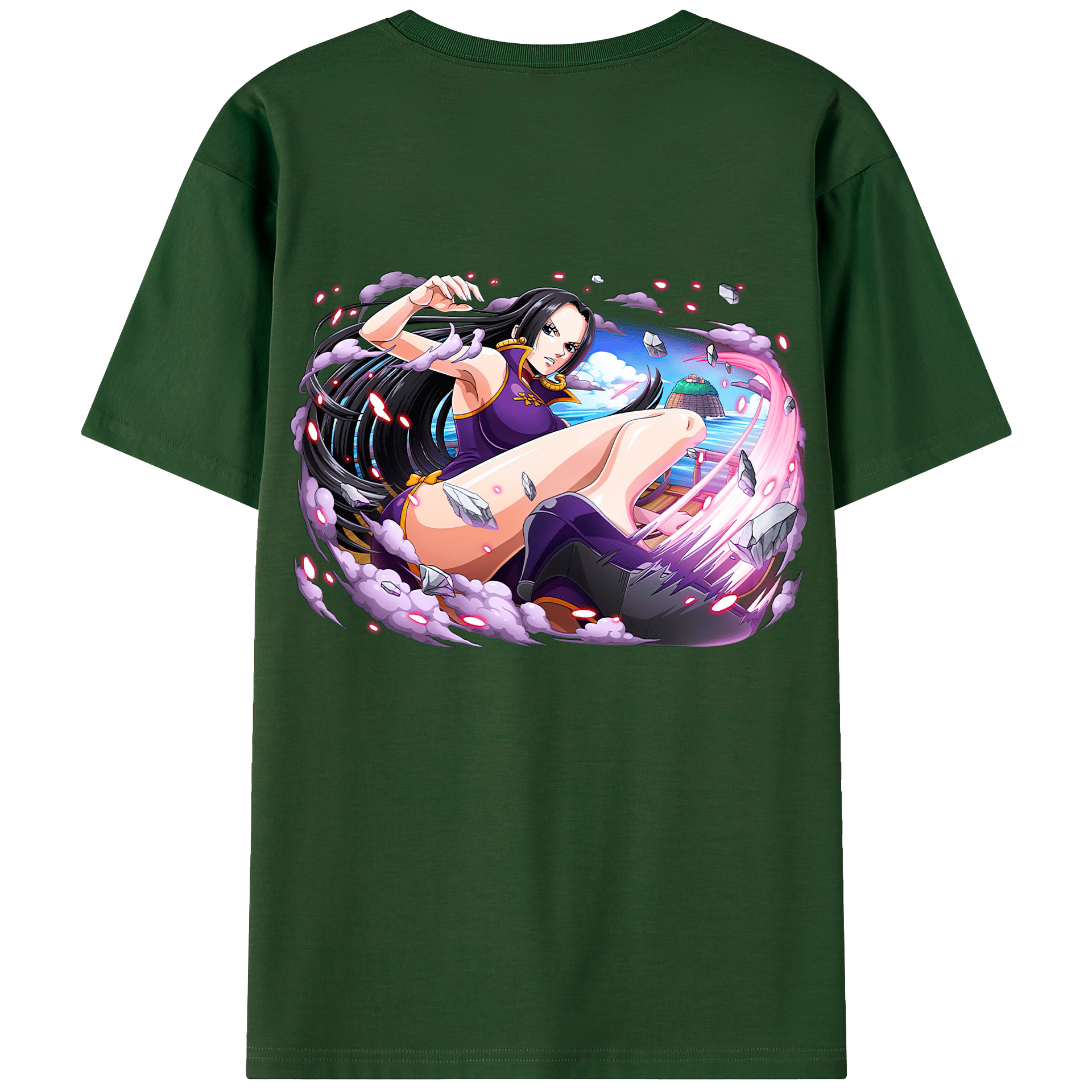 ワンピース ボア・ハンコック ONE PIECE Boa·Hancock 綿100％半袖Tシャツ（背面プリント）